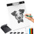 A4 Portable LED Light Box Tracer, Jaydear Light Pad USB Power Cable Dimmable Brightness LED Artcraft Tracing Light Box for Animation, Artists,Drawing, Sketching, Match (Clip + Bracket)