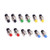 250V 1A AC 2 Pins Mini SPST Momentary Push Button Switch Normal Open Pack of 12