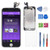 LEYKI LCD Touch Screen Replacement Digitizer Screen Display Assembly Full Set Repair Tool Kit for iPhone (6G-Black)