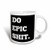 3dRose 220132_2 Do Epic Shit, Letters Background Mug, 15 oz, Black/White