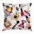 Ambesonne Fashion Throw Pillow Cushion Cover, Cosmetic and Makeup Theme Pattern with Perfume Lipstick Nail Polish Brush Modern, Decorative Square Accent Pillow Case, 28" X 28", Coral White
