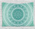 Ambesonne Teal Ombre Tapestry, Mandala Pattern Boho Style Floral Dots and Stripes with Petals Print, Wide Wall Hanging for Bedroom Living Room Dorm, 60" X 40", Teal White