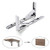 Folding Shelf Brackets, Heavy Duty Stainless Steel Wall Mounted Table Folding Shelf Brackets, DIY for Table Work Bench, Pack of 2 (16)