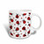 3dRose Love Bugs Red Ladybug Print with Hearts Ceramic Mug, 11-Ounce