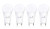 Hyperikon GU24 Light Bulb Dimmable, 60 Watt (12W), A19 LED Bulb, 3000K, UL, Energy Star, 4 Pack