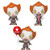 Funko Horror: Pop! Movies It Chapter 2 Collectors Set - Pennywise with Open Arms, Pennywise with Balloon, Pennywise Funhouse