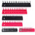 WXTOOLS 6PCS Socket Organizer Tray, Red SAE & Black Metric Socket Organizer Storage Set, 1/4-Inch, 3/8-Inch & 1/2-Inch Drive Socket Holders