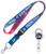 WinCraft Bundle 2 Items: Fresno State Bulldogs 1 Lanyard Key Ring and 1 Premium Badge Reel