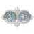 Antique Silver St Christopher & St Michael the Archangel Visor Clip. Patron Saint of Police Officers & Emt's & Protection