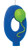 Creative Converting Molded Numeral with Balloon Birthday Cake Candle, 0, Blue