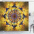 Ambesonne Yellow and Blue Shower Curtain, Mandala with Floral Ornamental Psychedelic Fantasy Rays Pattern, Cloth Fabric Bathroom Decor Set with Hooks, 70" Long, Yellow Blue