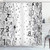 Ambesonne Modern Shower Curtain, Vector School Design Mathematic Frame Like Numbers in a Row Image Work of Art, Cloth Fabric Bathroom Decor Set with Hooks, 70" Long, Black and White