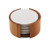 Thirstystone Sandstone Wood Coaster, 4 inch round, Plain set w/Holder