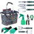 INNO STAGE Garden Tools Set with 11 Pieces Hand Tools for Women, Garden Tools Bag with Heavy Duty Tools, Garden Tool Organizer with Foldable Handle, Gardening Gifts for Mom Floral