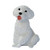 Design Toscano White Poodle Puppy Dog Statue, Multicolored