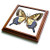 3dRose trv_11184_1 Butterfly in Blue and Brown Trivet with Ceramic Tile, 8 by 8", Brown
