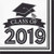 Creative Converting 335420case White Class Of 2019 Napkins, 6.5,