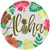 Amscan Aloha Metallic Round Plates, 10 1/2"