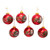 Kurt Adler Kurt S. Adler 80MM Shiny Red with Plaid Chistmas Glass Ball, 6 Piece Box Ornament, White, Green