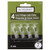 Moonrays 95504 Wedge Base Light Bulbs, 4 Pack, Clear, 7-Watt