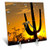3dRose Saguaro at Sunset, Saguaro National Park, Arizona, USA Desk Clock, 6 by 6"