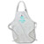 3dRose apr_171881_2 Keep Calm and Squirrel On, White and Turquoise Medium Length Apron with Pouch Pockets, 22 by 24-Inch