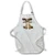 3dRose Cute Sitting Moose Illustration - Full Length Apron, 22 by 30-Inch, White, with Pockets (apr_211135_1)