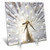 3dRose LLC White Peacock Desk Clock, 6 by 6-Inch