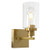 MELUCEE 1-Light Sconces Brass Wall Mount Light with Clear Glass Shade, Bathroom Vanity Lights Hallway Light Fixtures Wall Lights Bedroom