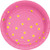 Creative Converting 329951 96-Count Small/Dessert Paper Plates, Touch Of Color Candy Pink Foil