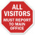 SmartSign "All Visitors Must Report To Main Office" Sign | 18" x 18" Aluminum