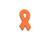 50 Pack Orange Ribbon Awareness Silicone Pins (50 Pins in a Bag)
