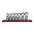 3/8" Drive 7Piece 6 Pt. SAE Universal Socket Set with Rail