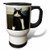 3dRose Black and White Cat with Nothing to Do Travel Mug, 14-Ounce, Stainless Steel