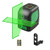 Laser Level, DLEADER Cross Line Laser Green with Switchable Self-Leveling Horizontal and Vertical Cross-Line Laser, Rotatable 360 Degree with Flexible Magnetic Base, Battery Included?Green?