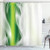 Ambesonne Abstract Shower Curtain, Cool Floral Like Green Strip with Wavy Detailed Design Image Print, Cloth Fabric Bathroom Decor Set with Hooks, 84" Long Extra, Green White
