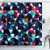 Ambesonne Geometric Shower Curtain, Retro Pattern with Colorful Mosaic Modern Optical Structure Illustration, Cloth Fabric Bathroom Decor Set with Hooks, 84" Long Extra, Dark Blue
