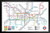 Pyramid America London Underground Map Black Wood Framed Art Poster 20x14