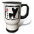 3dRose I Love My French Bulldog Black Brindle Stainless Steel Travel Mug, 14-Ounce