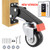 SPACEKEEPER Workbench Casters kit - 4 Heavy Duty Retractable Caster Wheels Designed for Workbenches Machinery & Tables, Install Template Included