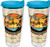 Tervis 1132865 Margaritaville - Island Time Insulated Tumbler with Wrap and Turquoise Lid 2 Pack - Boxed 24oz Clear