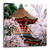3dRose dpp_57628_1 Oriental Cherry Blossoms-Wall Clock, 10 by 10-Inch