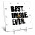 3dRose dc_151546_1 Best Uncle Ever for Relatives and Honorary Uncles and Great Uncles Black Text Desk Clock, 6 by 6-Inch