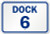 SmartSign "Dock 6" Dock Number Sign | 18" x 24" 3M Engineer Grade Reflective Aluminum