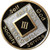 3 Year Black and White NA Medallion Official Narcotics Anonymous Chip