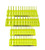 Hansen Global 92006 3 Row Socket Tray Set - 4-Pieces, Hi-Viz Yellow