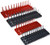 Hansen Global 92003 SAE & Metric, 3-Row Socket Tray Set - 4-Pieces, Red & Grey