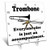 3dRose dc_113652_1 Trombone Everyone Else is Just an Accompaniment-Desk Clock, 6 by 6-Inch