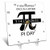 3dRose Pi Day Once in A Lifetime - Desk Clock, 6 by 6-Inch (dc_202810_1)
