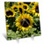 3dRose dc_22692_1 Sunflowers Desk Clock, 6 by 6-Inch